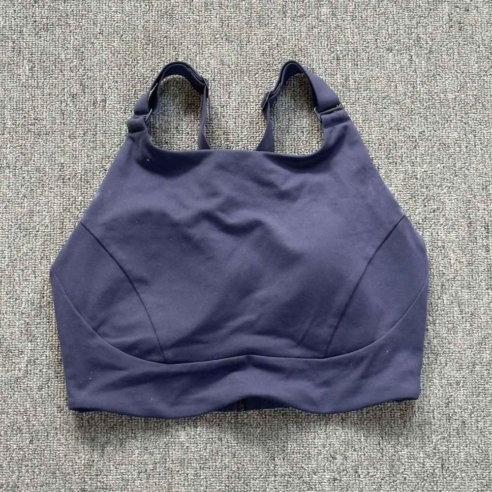 PRANA Yoga Gym Sports Bra Size S Blue Support Pullover Bra Clasp Adjustable